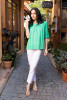 Cotton Slub Top Boat Neck