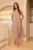 Linen Solid Dress Strappy