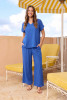 Lux Top V Neckline Short Sleeve
