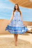 Maalti Blue Dress Layered Sleeveless