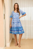 Maalti Blue Dress Frill hem