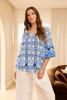 Maalti Blue Top Frill Sleeve