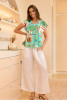 Escape Prints Top Boxy