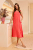 Linen Solid Dress Strappy