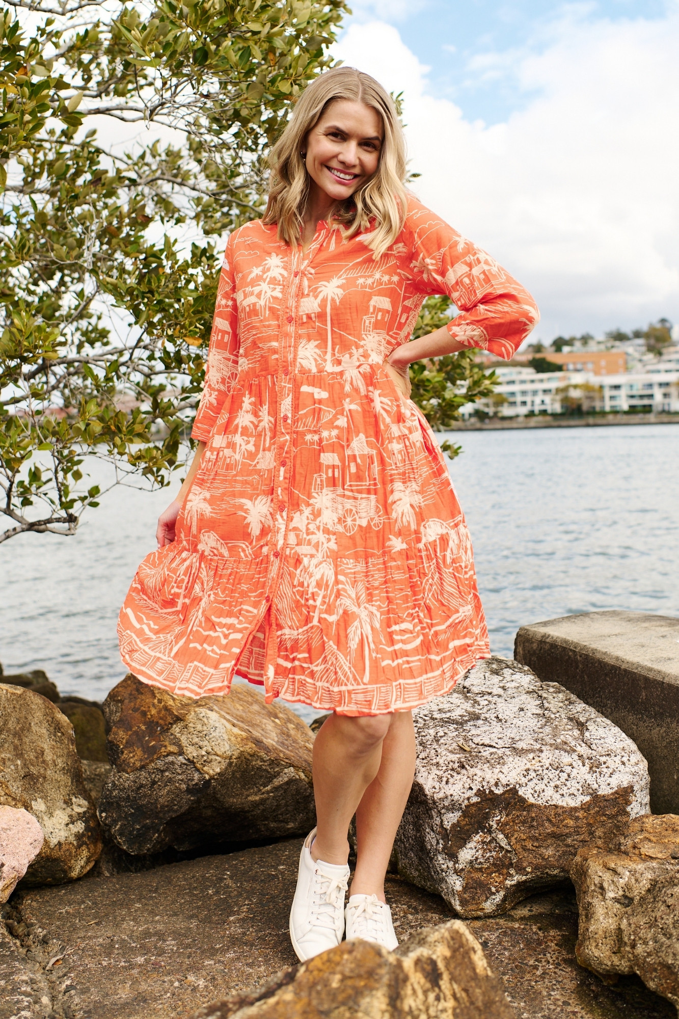 Vivian V Neck Shirt Dress