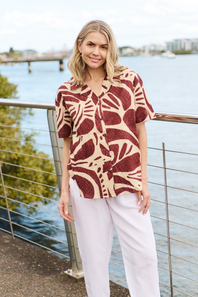 Margot Collared Short Sleeve Top