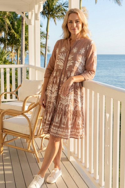 Vivian V Neck Shirt Dress