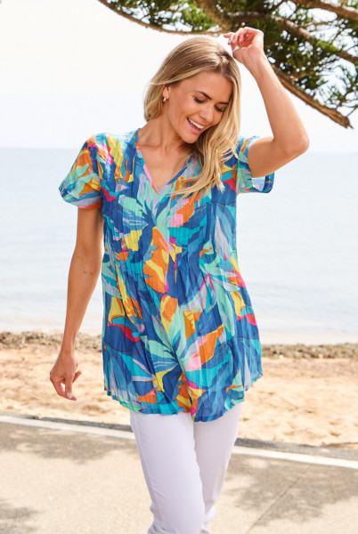 Kayla Cotton Blouse Short Sleeve
