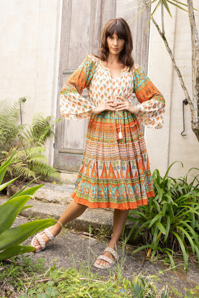 Kiran Dress Layers Frill sleeve