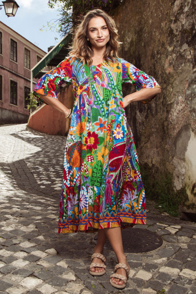 Ipanema Dress Midi Frill Hem