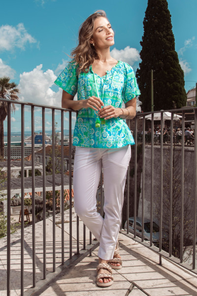 Montevideo Aqua Top Short Sleeve