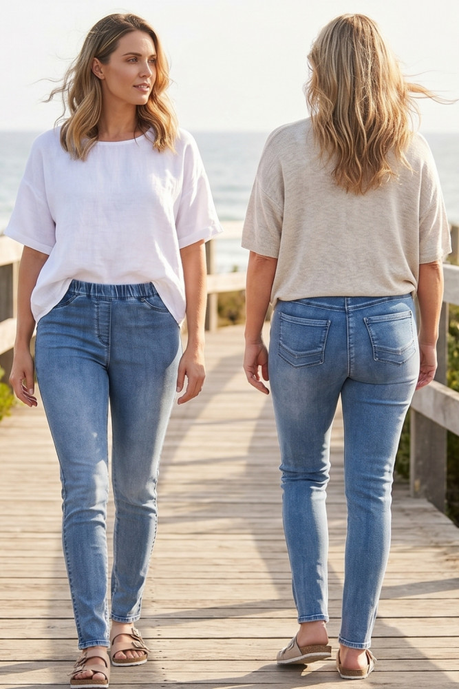 Full Length Stretch Denim Jeggings