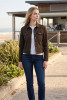 Cropped Stretch Denim Jacket