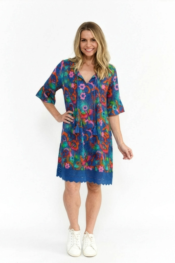 Hannah Tunic Boho Short Sleeve
