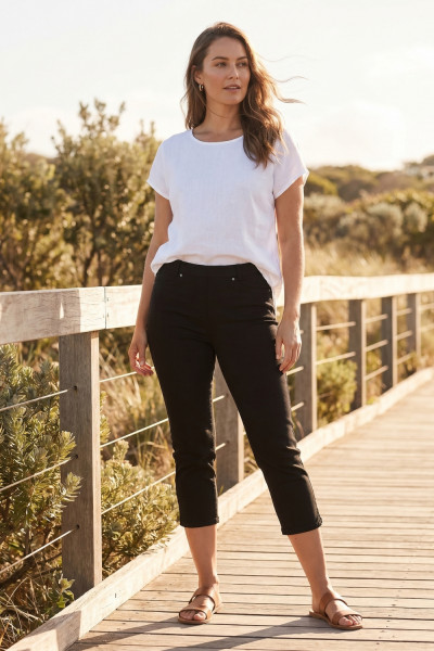 Capri Stretch Denim Jeggings