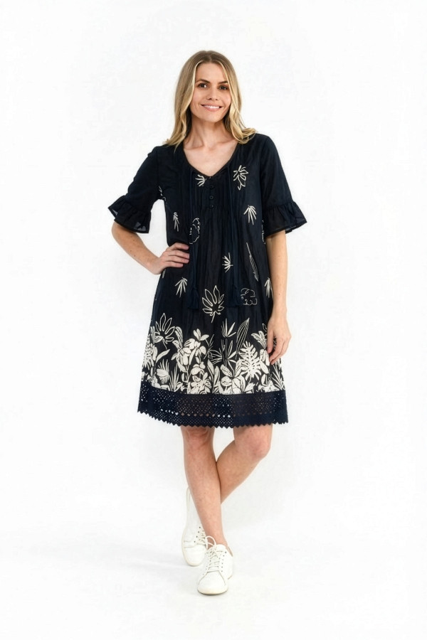 Hannah Tunic Boho Short Sleeve