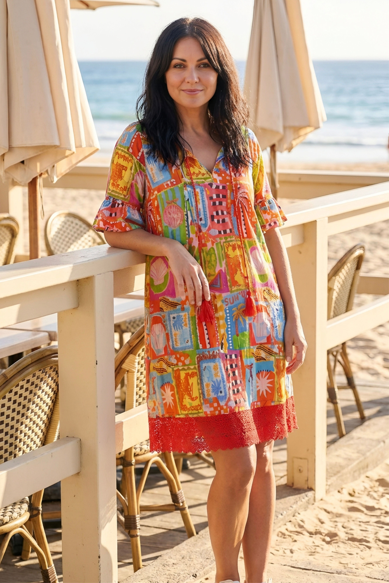 Hannah Tunic Boho Short Sleeve