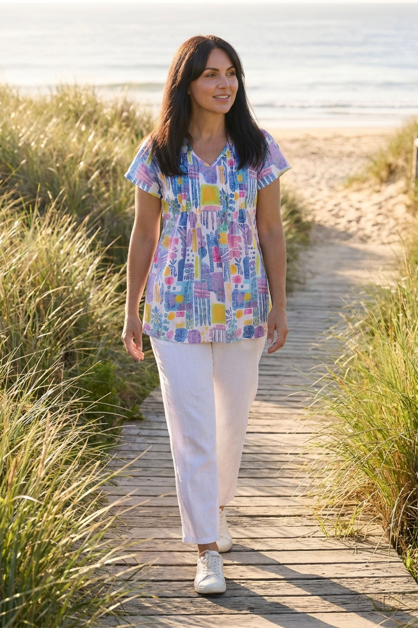 Kayla Cotton Blouse Short Sleeve