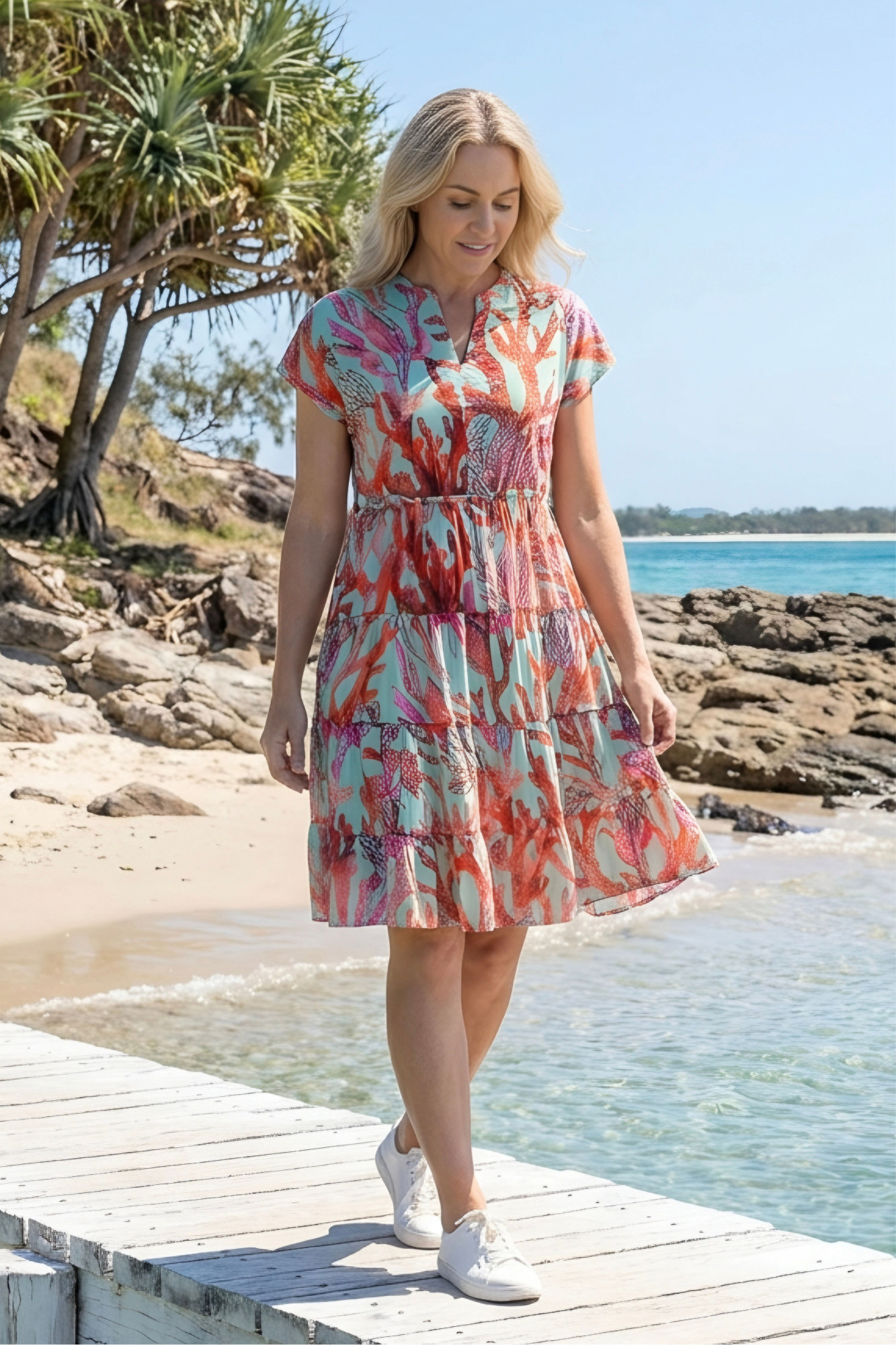 Leela V Neck Mini Dress
