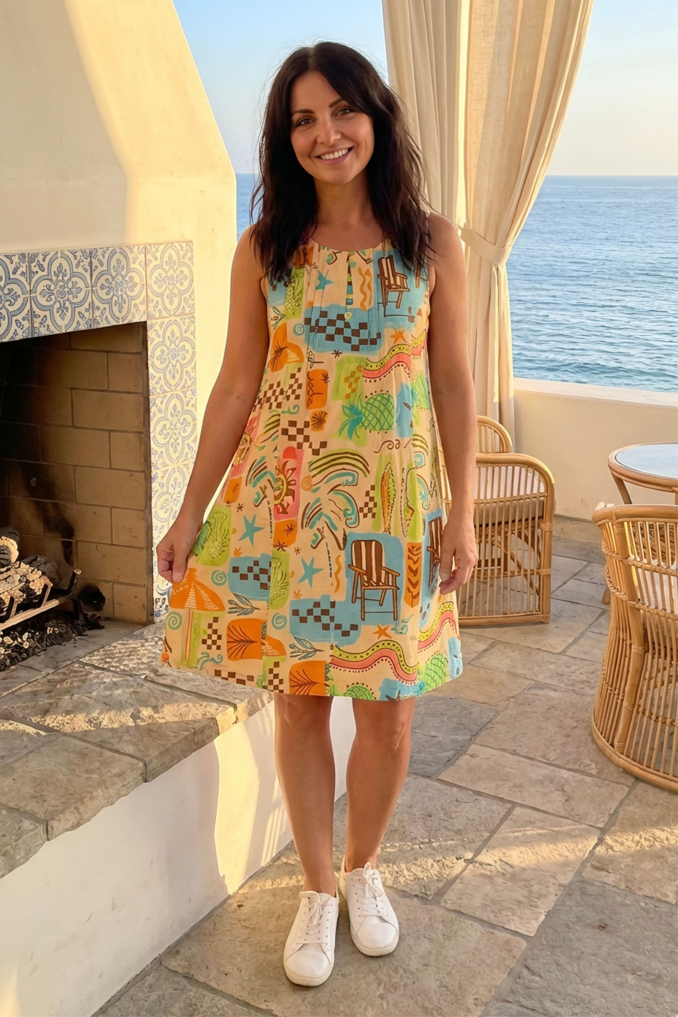 Estelle Crew Neck Sleeveless Dress