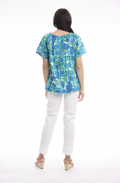 Vieux Port Top Frill Neckline