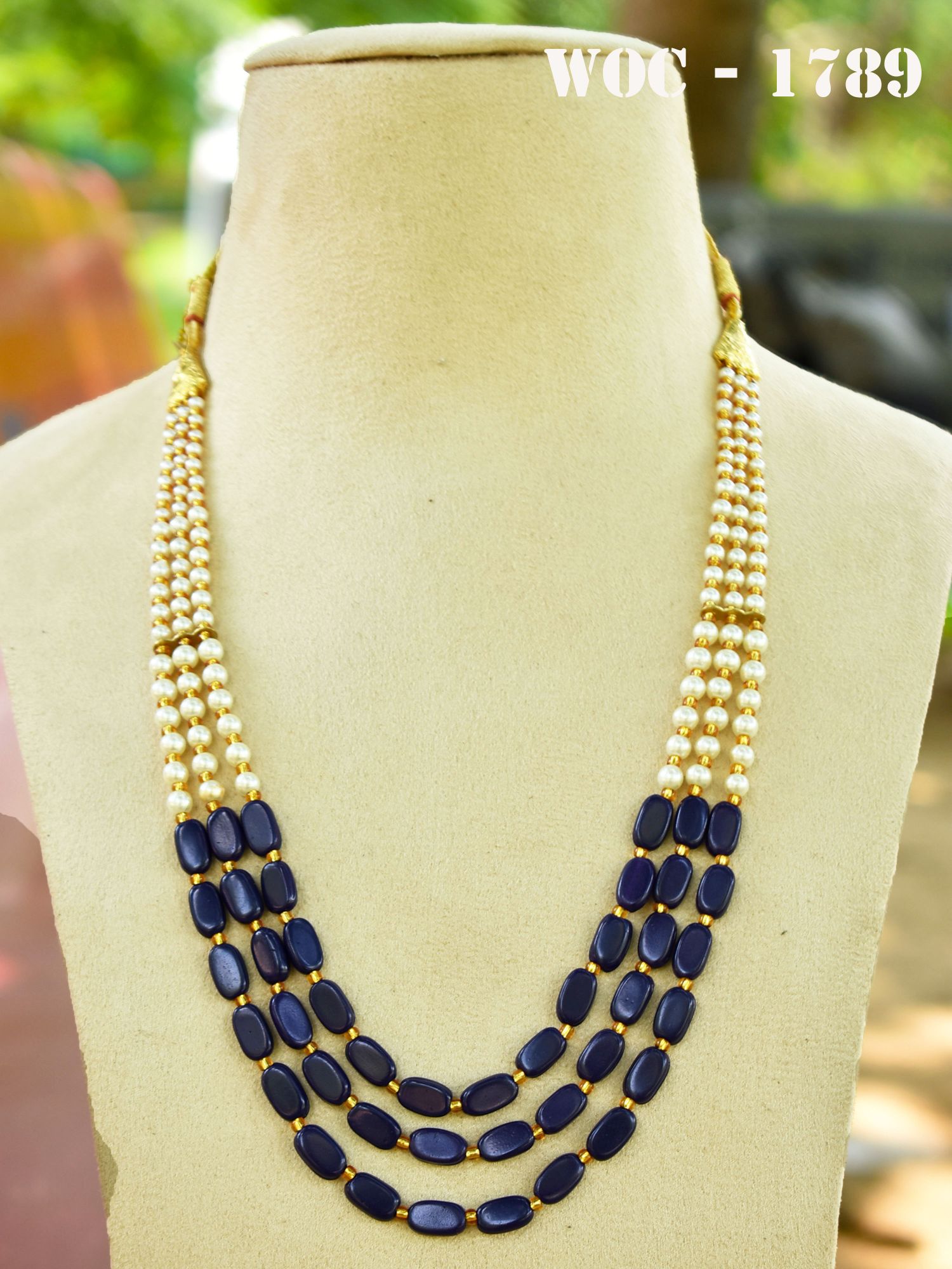 Gorgeous Three Layer Beads And Pearl Mala