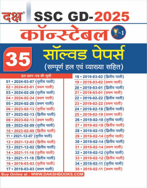 Daksh SSC GD 35 Solved Paper