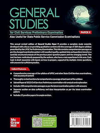 McGraw Hill General Studies Manual 2024 For UPSC Paper-2
