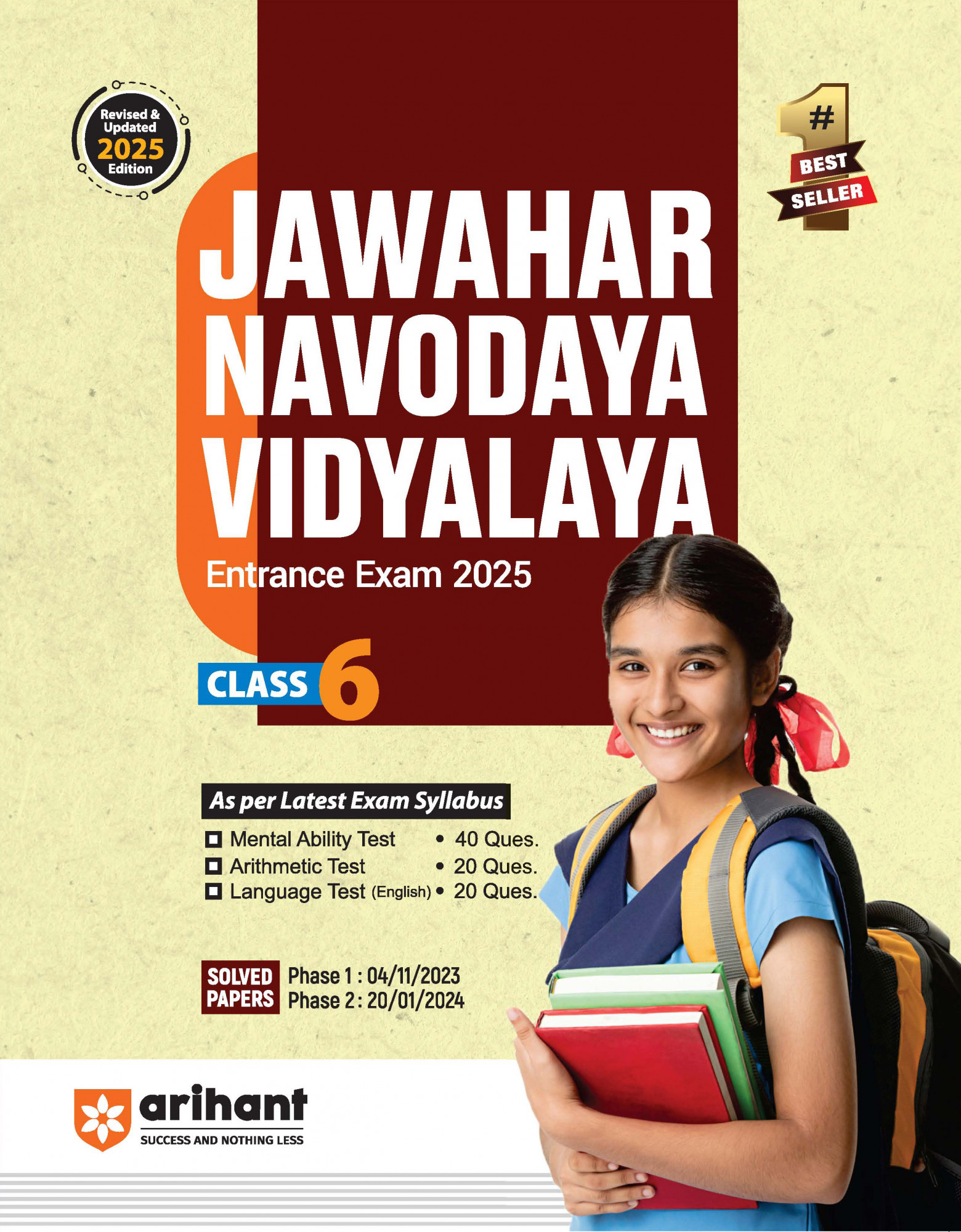 Arihant Jawahar Navodaya Vidyalaya Class 6 Guide English for Exam 2025