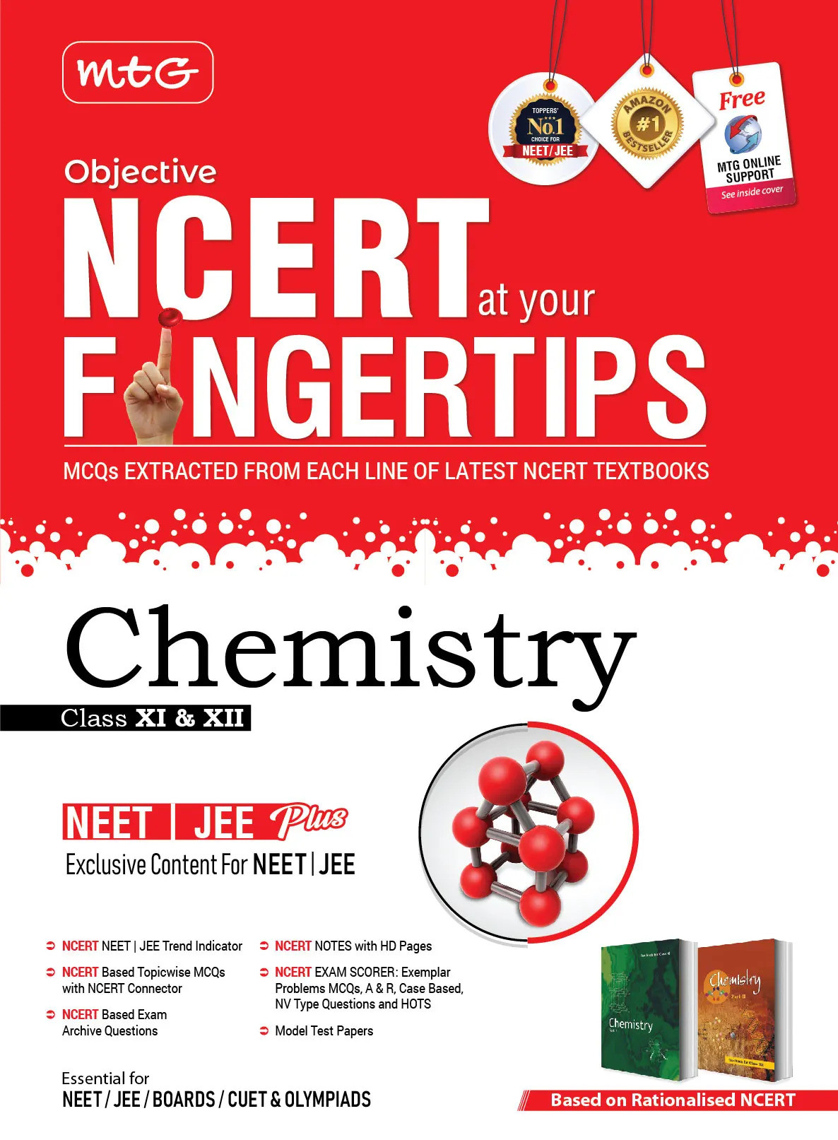 MTG Objective NCERT at your FINGERTIPS Chemistry NEET-JEE Books Based on NCERT Latest Pattern For 2025 Exam it is essential for NEETJEE BOARDSCUET exams along with NCERT