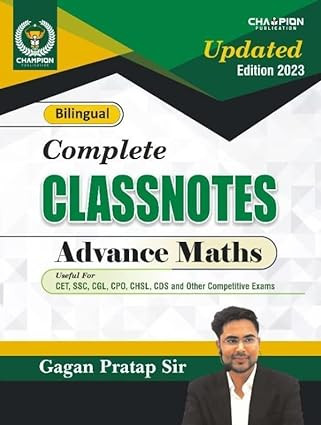 Champion Publication Bilingual Complete Classnotes Advance Maths By Gagan Pratap Sir