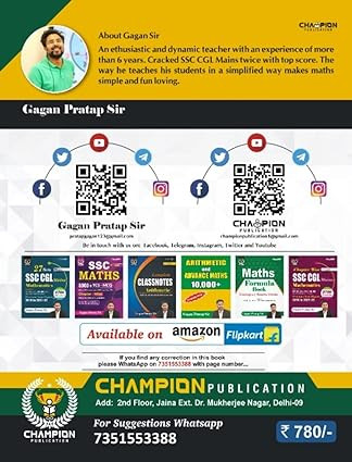 Champion Publication Bilingual Complete Classnotes Advance Maths By Gagan Pratap Sir