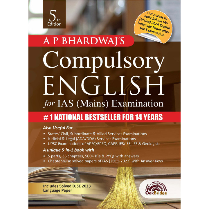 OakBridge Compulsory English 5th Edition for IAS Mains 2024 by A P Bhardwaj