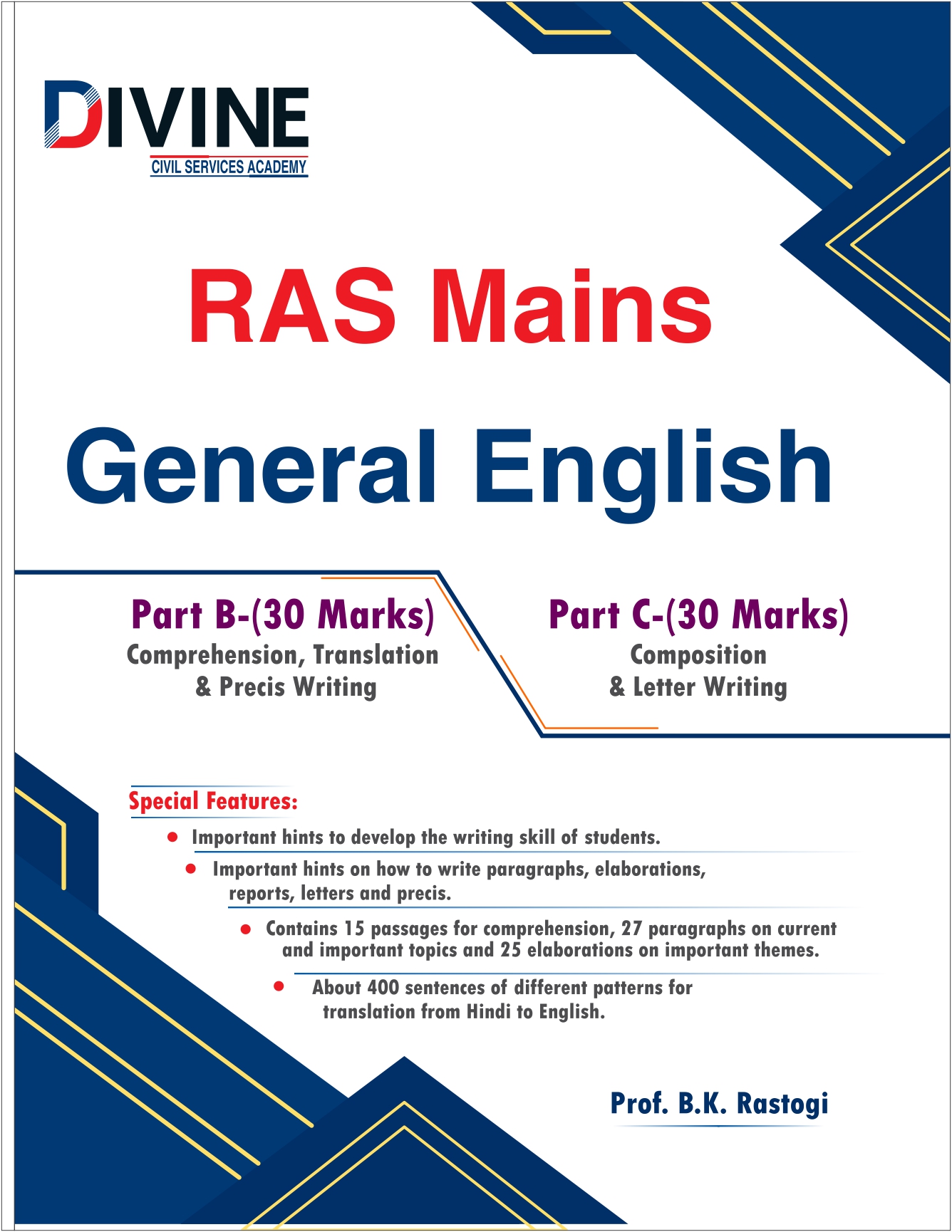 Divine RAS Mains General English - B K Rastogi