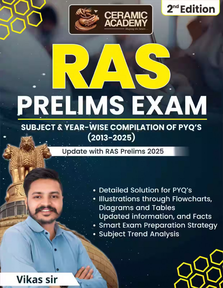 Ceramic Academy RAS Prelims Subject And Years Wise Compilation of Previous Years Questions By Vikas Gupta English Medium