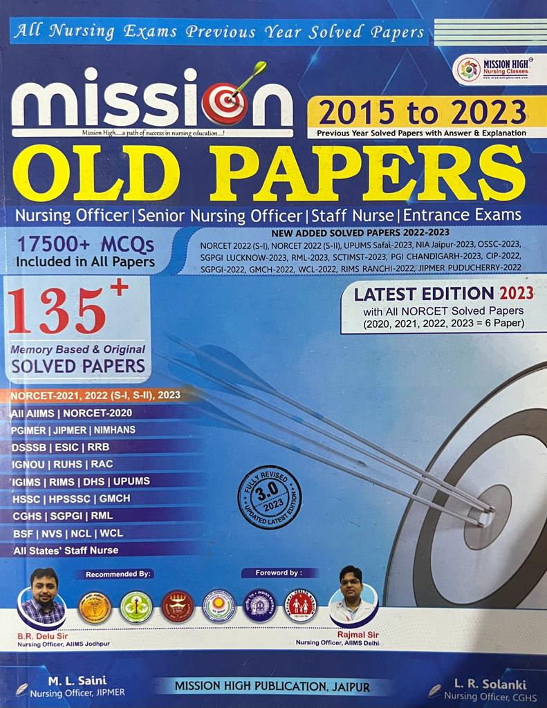 Mission High Nursing Old Paper 2015 - 2023