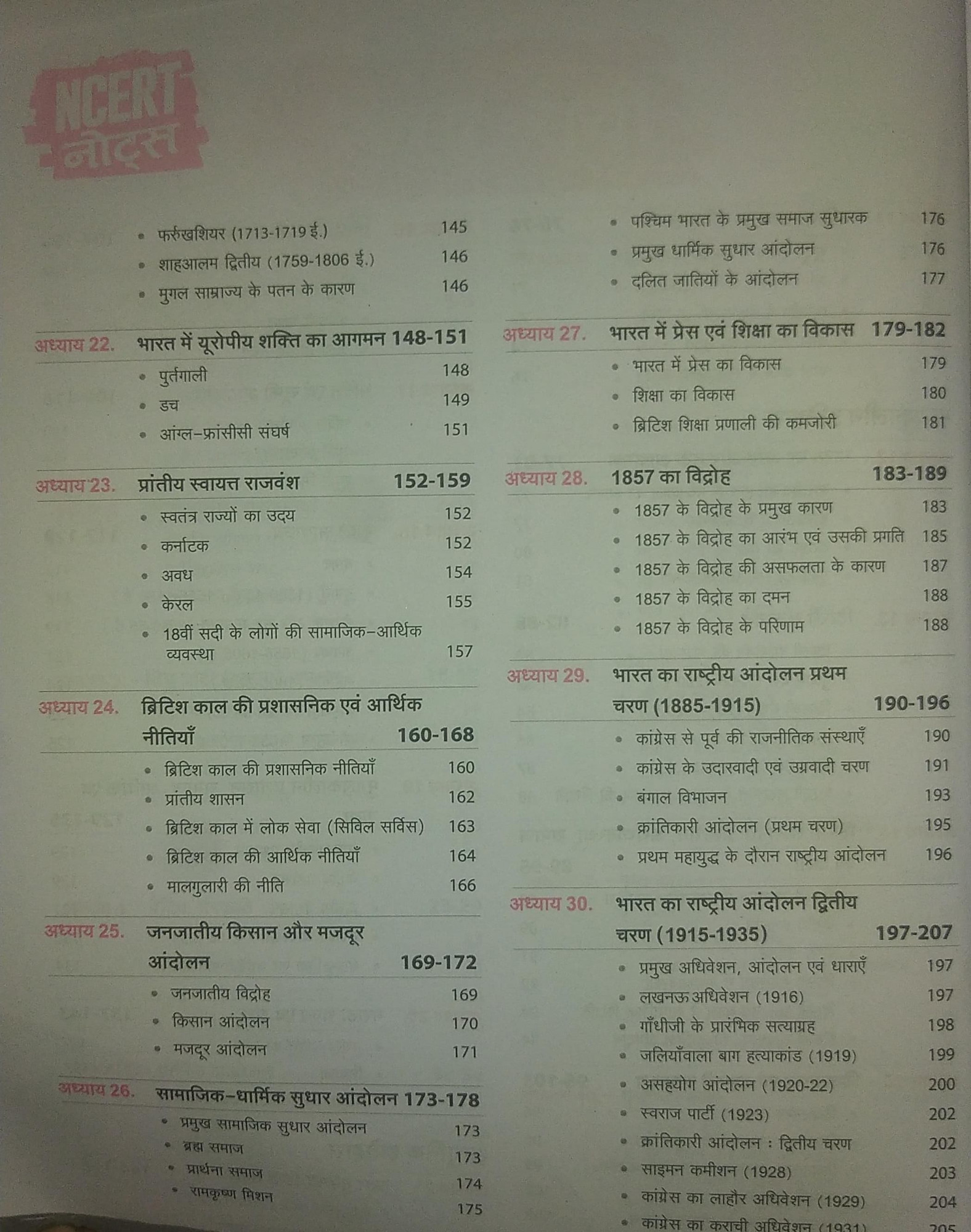 Arihant NCERT Notes Bhartiye Itihas for UPSC UPPSC BPSC JPSC MPPSC One Liner for UPSCIAS Preparation State Civil Services other Competitive Exams Class 6 12 Old New