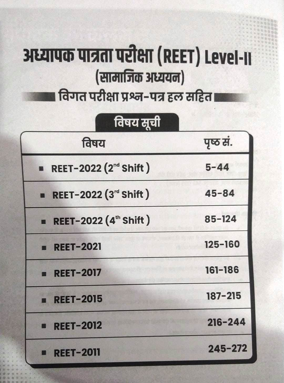 Utkarsh REET Level-2 Samajik Adhayan SST Previous Years Question