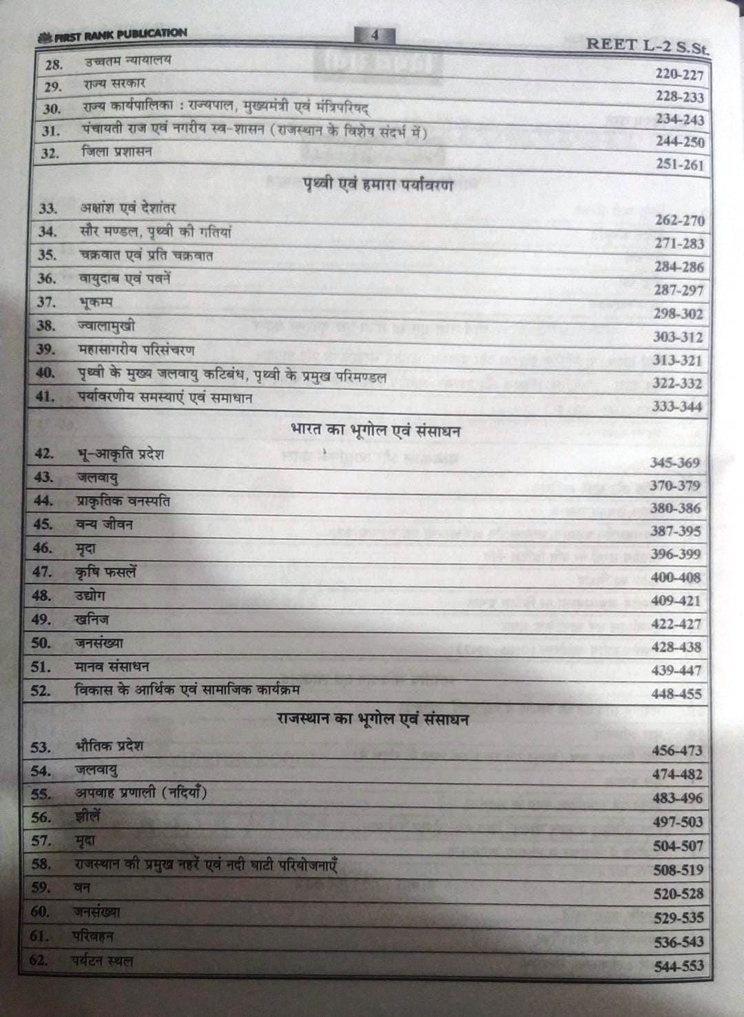 First Rank REET Level-2 6-8 SST Samajik Adhayan By Garima Rewar B L Rewar According to the detailed syllabus released on 16th December 2024