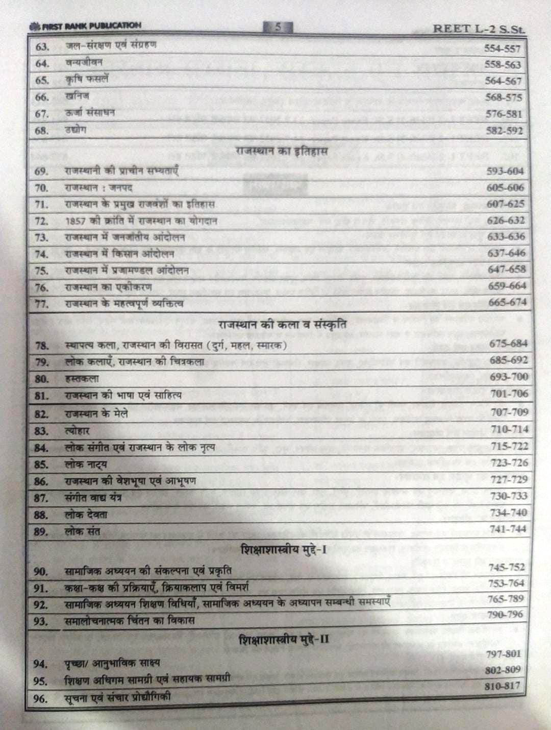 First Rank REET Level-2 6-8 SST Samajik Adhayan By Garima Rewar B L Rewar According to the detailed syllabus released on 16th December 2024