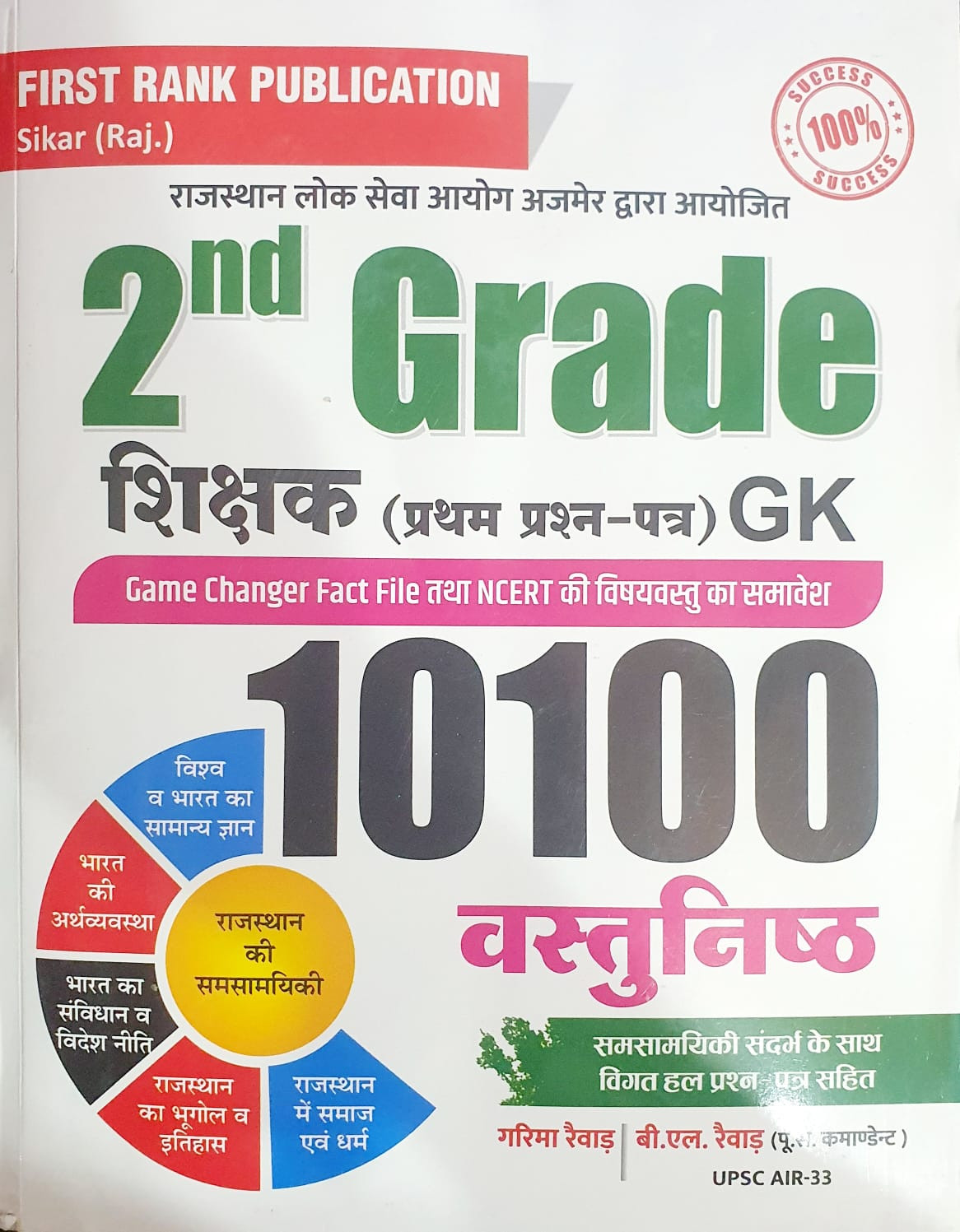 First Rank 2nd Second Grade Paper -1 GK 10100 Vastunisth Question Game Changer New Syllabus 2025 By Garima Raiwar B L Raiwar