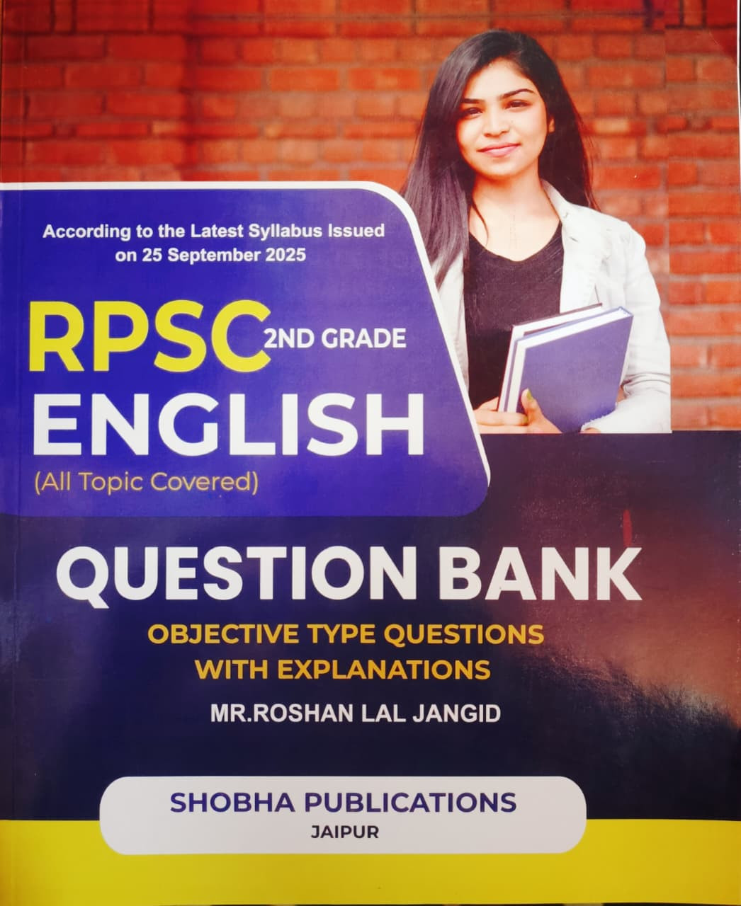 Shobha Publication 2nd Grade RPSC English Question Bank By Roshan Lal Jangid