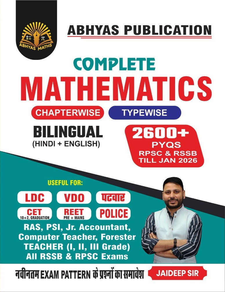 Abhyas Complete Mathematics Hindi  English 2600 PYQS RPSC  RSSB TILL JAN 2026 By Jaideep Sir