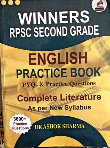 Winners 2nd Second Grade RPSC ENGLISH Practice BOOK PYQs  Practice Questions Complete Literature 3600 Practice Questions By Ashok Sharma