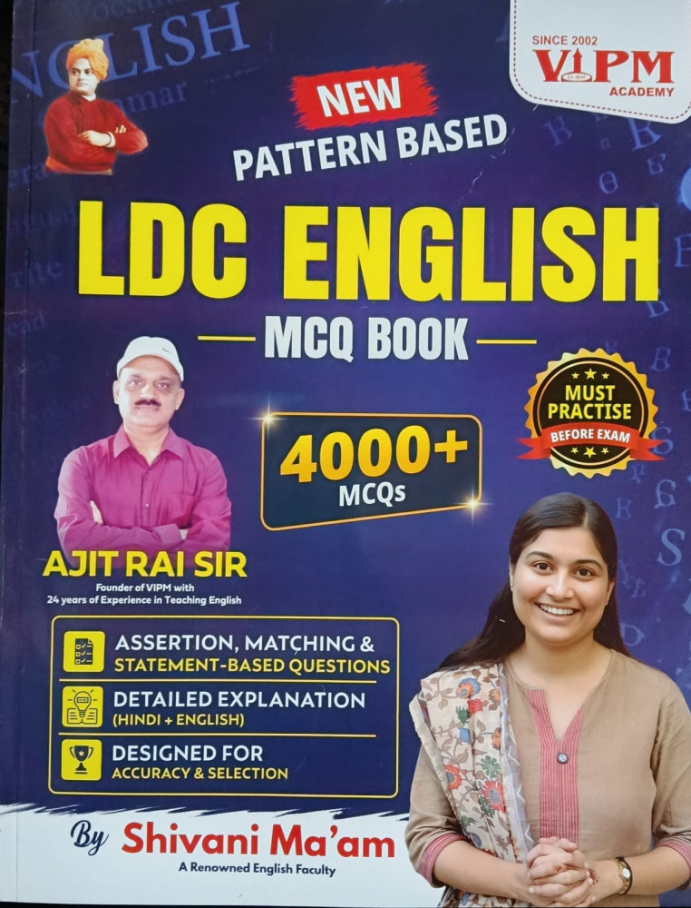 Image of VIPM LDC English MCQ BOOK 4000+ New Pattern Based By Shivani Ma'am