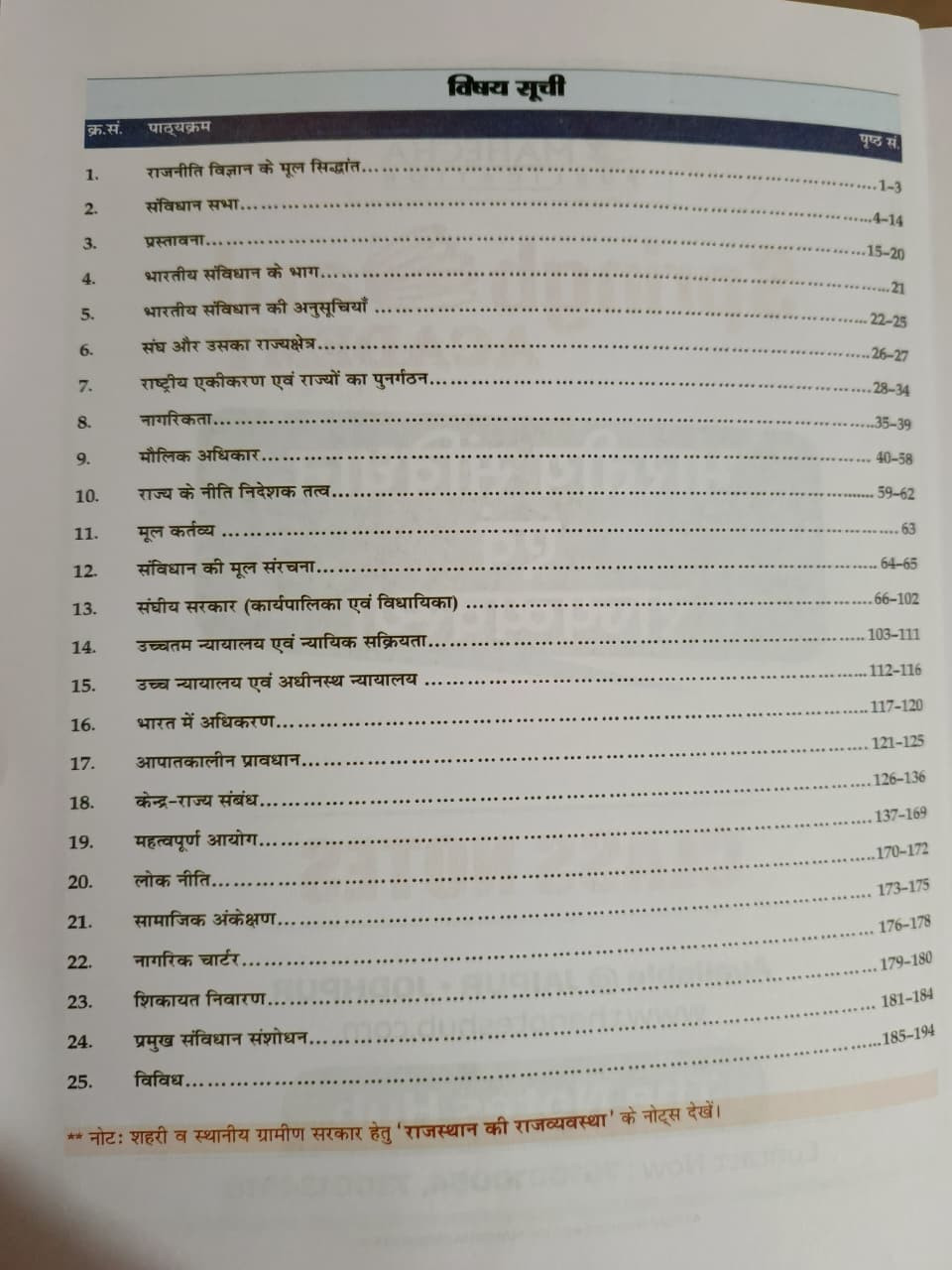 Spring Board RAS PRE Bhartiya Samvidhan Evam Rajvyavstha Hindi 2026