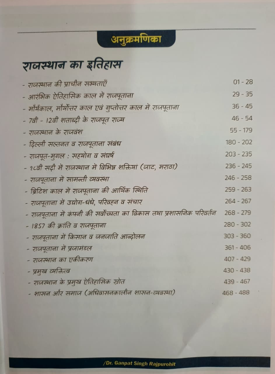 History Point 2nd Grade Rajasthan Ka Etihas Hand Written Notes New Edition 2026 By Dr Ganpatsingh Rajpurohit