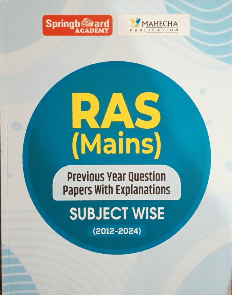Image of Spring Board RAS Mains Subject Wise 2012-2024 English Medium New Edition 2026