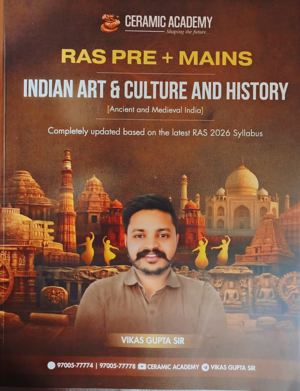 Ceramic Academy Ras Pre  Mains Indian Art  Culture And History English Medium New Edition 2026 By Vikas Gupta Sir