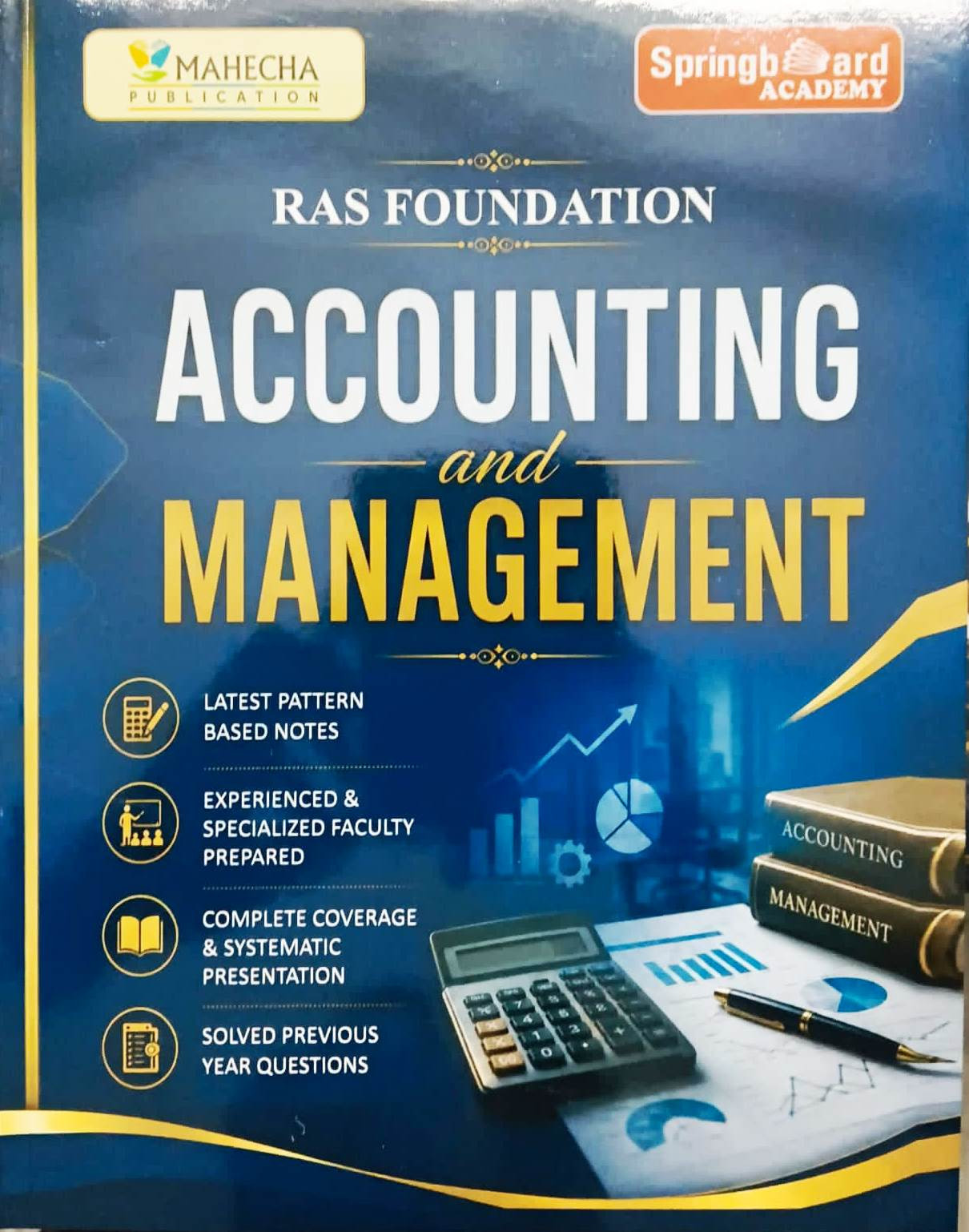 Spring Board RAS Foundation Accounting And Management English Midium New Edition 2026